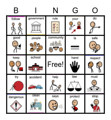 Unit 1- Vocabulary Bingo Card