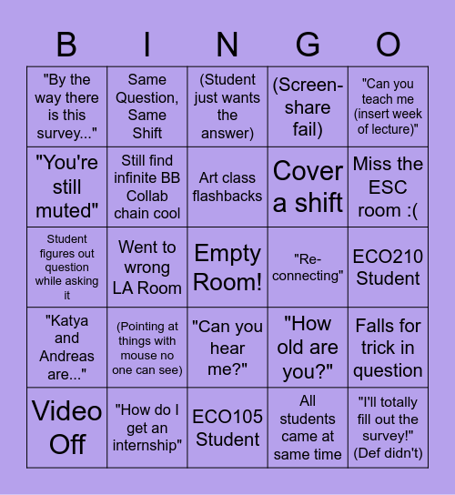 ESC Bingo :) Bingo Card