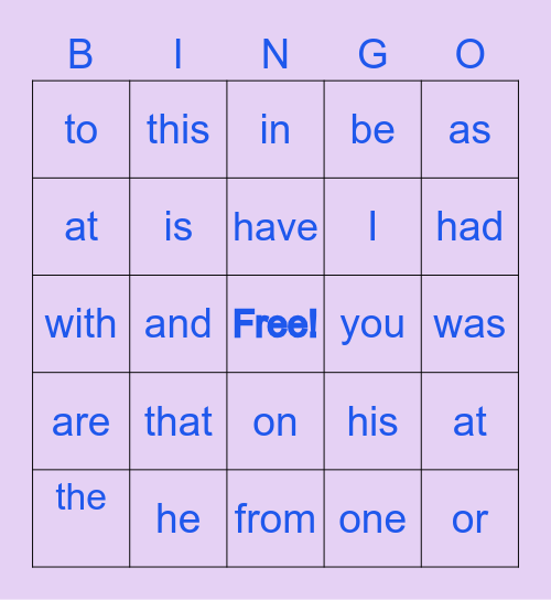 MCW Lists 1-3 Bingo Card
