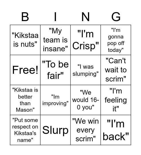 FLIX BINGO Card