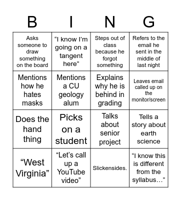 rice bingo Card