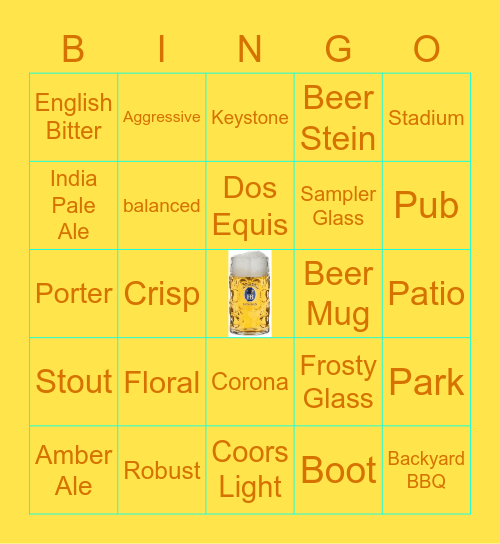 BEER Bingo Card