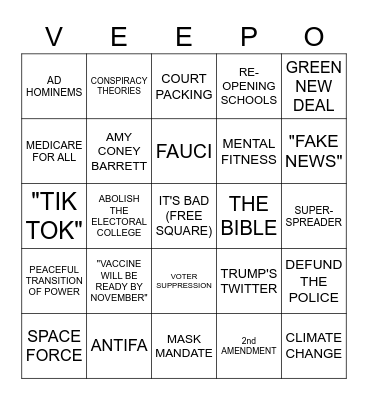 VEEPO! Bingo Card