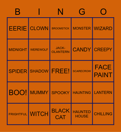 HALLOWEEN BINGO Card