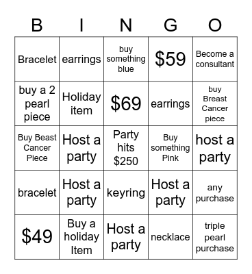 Pearl Bingo Card