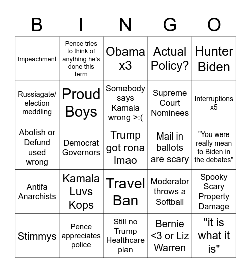 Dee bait Bingo Card