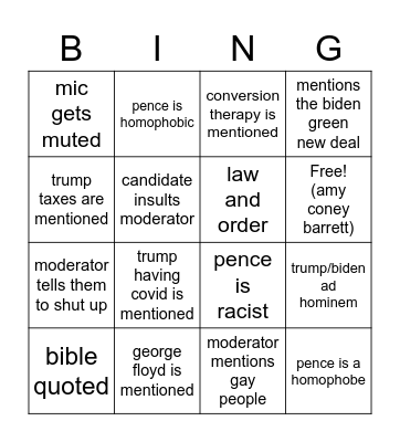 vp bedate dingo Bingo Card