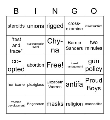 Debatarooni Bingo Card