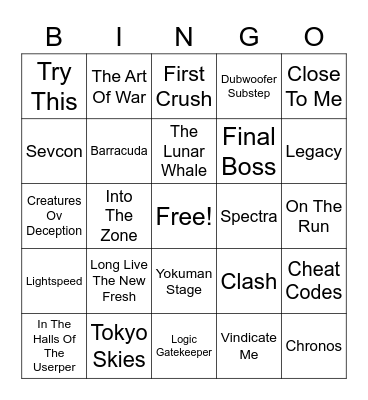 Just Shapes & Beats Level Bingo Card