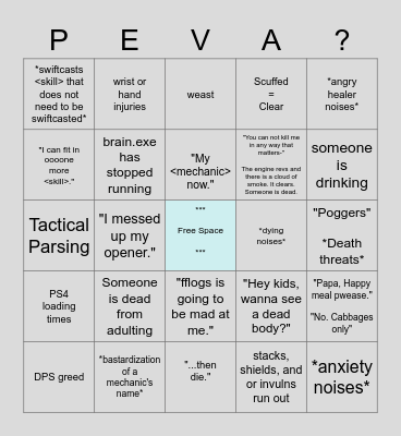 Mochi Moshi Bingo Card