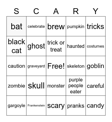 HALLOWEEN Bingo Card