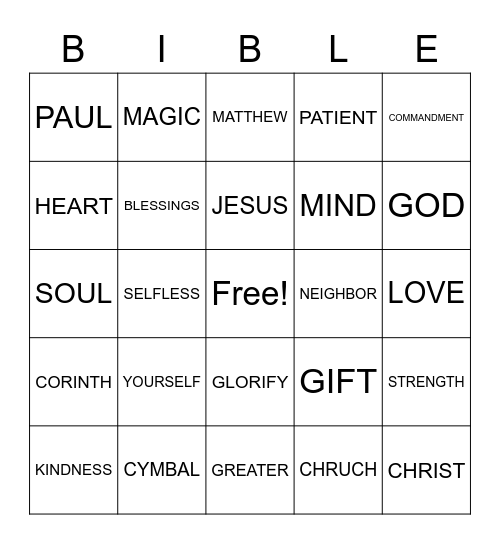 LOVE BINGO Card