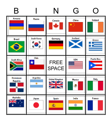 FLAG BINGO Card
