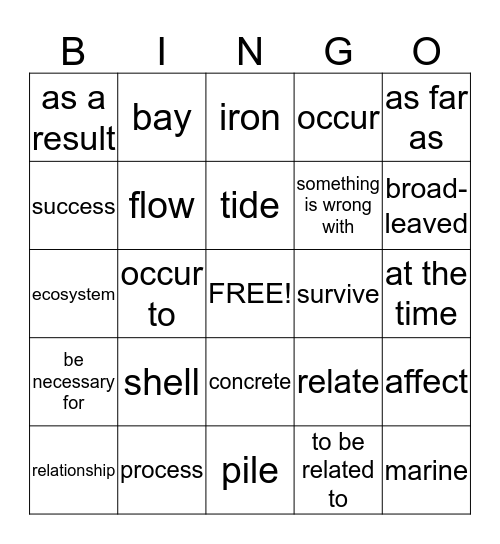 Bingo!!! Bingo Card