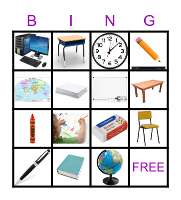 Classroom Bingo Card