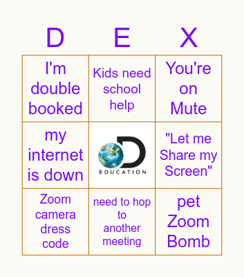 Fall Zoom Bingo Card