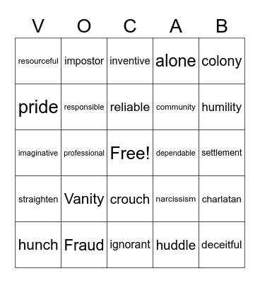 Word Nerds Cycle 2 Bingo Card