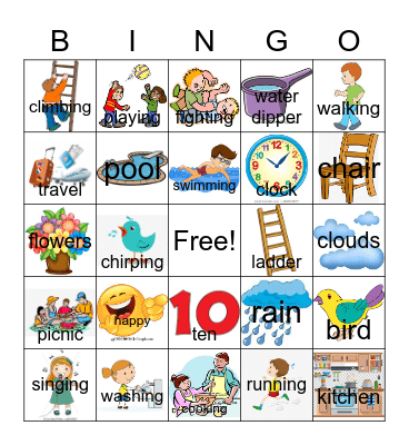 sight words Bingo Card