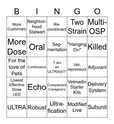 Little Jimmy's "ULTRA" Bingo Card