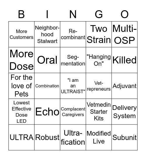 Little Jimmy's "ULTRA" Bingo Card