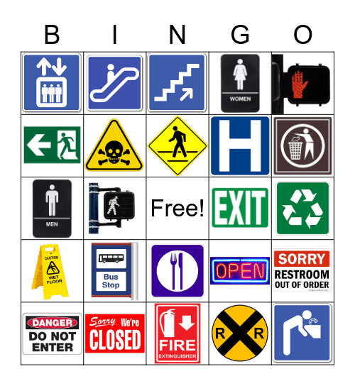 Community Signs Bingo Card