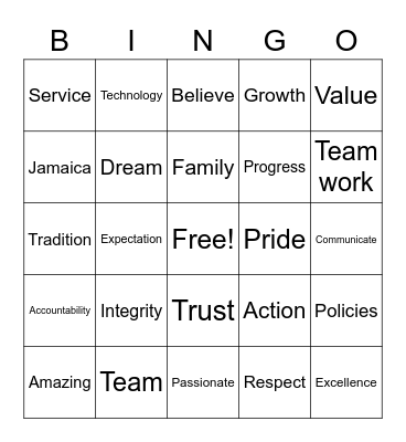 Customer Service Week Bingo Card