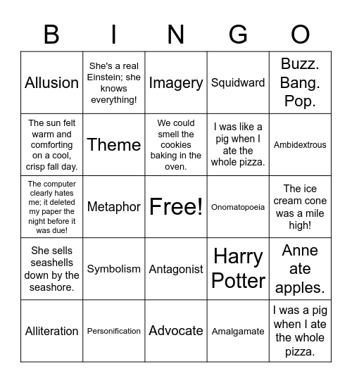 BINGO! Bingo Card