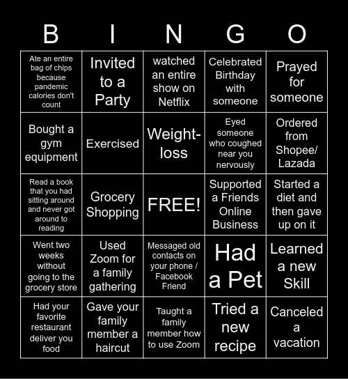 Team Meeting Bingo Card