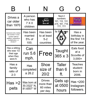 Get to Know Your Colleague Bingo Card
