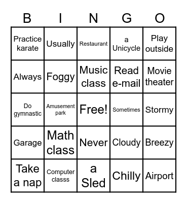 Bingo Card