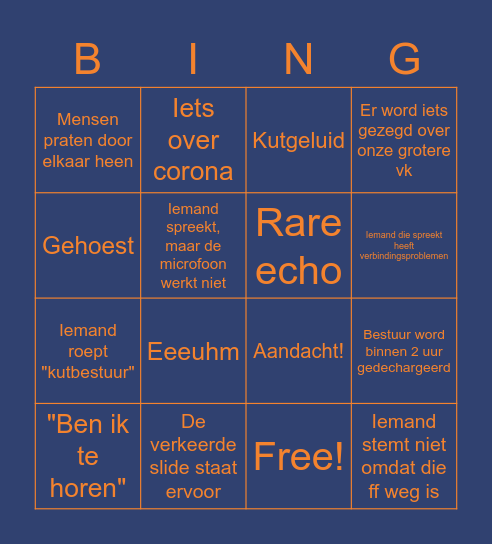 Wissel ALV Bingo Card