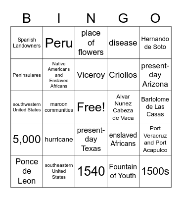 Lesson 4 Bingo Card