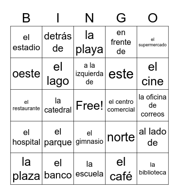 Lesson 1 and 2 Review Bingo Card