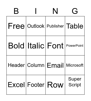 Business Apps Bingo Card