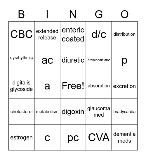 MA BINGO #2 Bingo Card