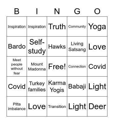 The Truth of Now Bingo Card