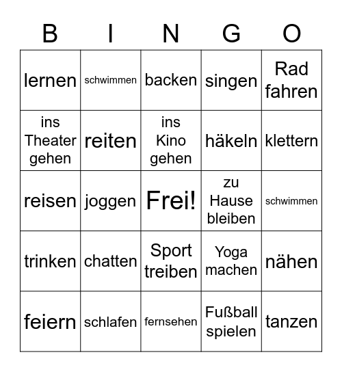 gern Bingo Card