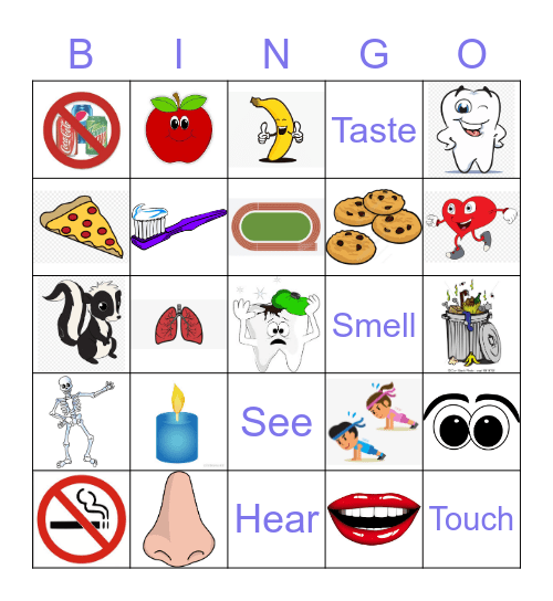 Sensory Bingo Card