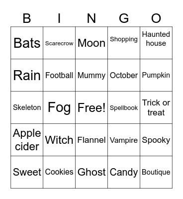 RLP bingo Card