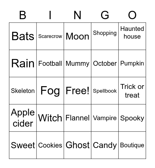 RLP bingo Card