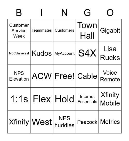 Customer Service Week Bingo! Bingo Card