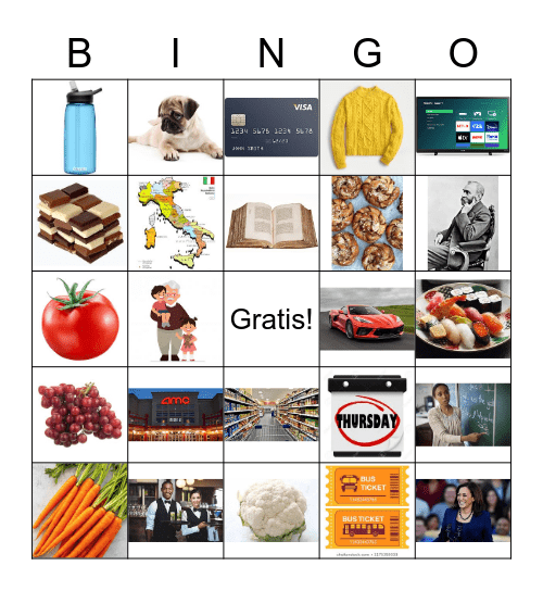 Vad är jag? Bingo Card