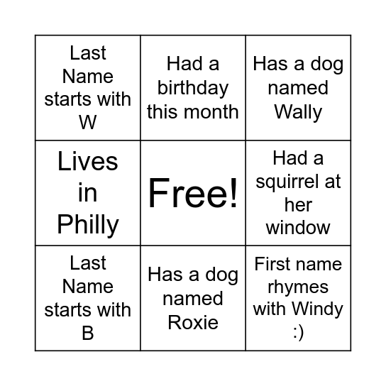Do you know your Coworkers Bingo Card