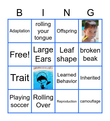 Inherited Traits and Learned Behaviors Bingo Card