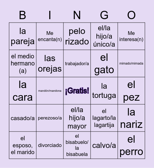 Unidad 2 ASD 1-3 Bingo Card