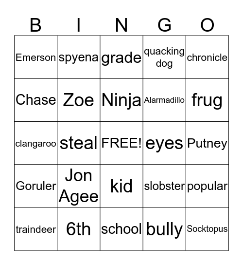 Books I have read Bingo Card