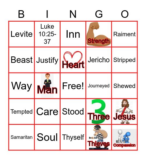 The Good Samaritan Bingo Card