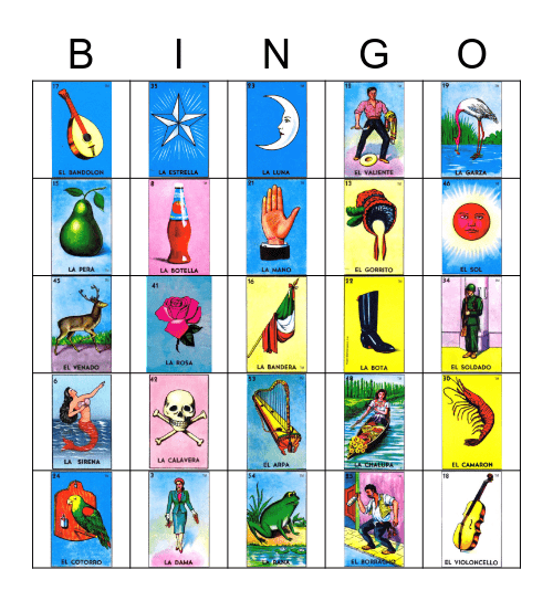 Loteria Bingo Card