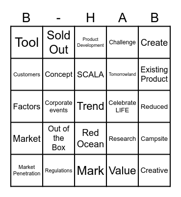 Big Hairy Audacious BINGO Card