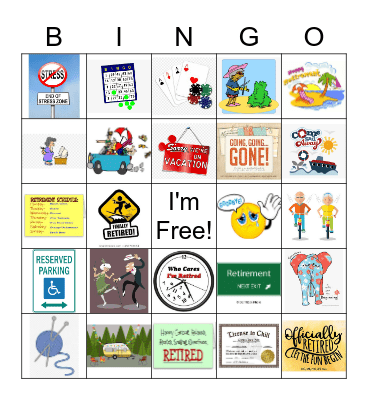 Retirement  Bingo Card